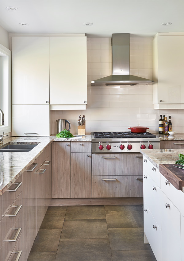 midcentury modern kitchen interior design by Linda Mazur